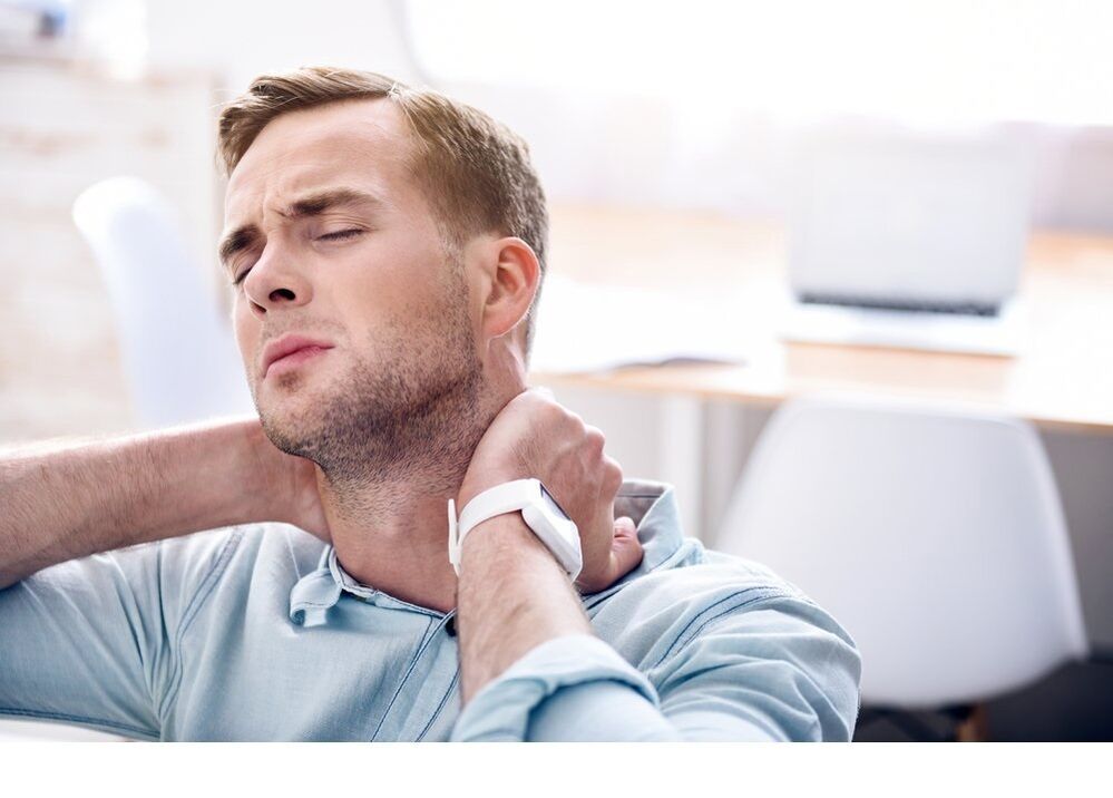 neck pain in a man due to a tumor